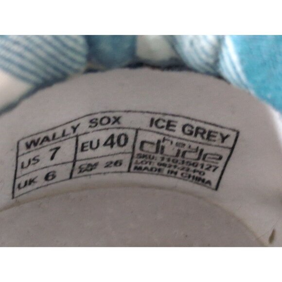 Hey Dude Wally Sox Slip On Shoe Loafer Mens 7 Ice Grey Lightweight Casual Beachy - Picture 9 of 9